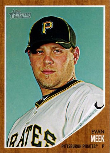 #210 Evan Meek - Pittsburgh Pirates - 2011 Topps Heritage Baseball
