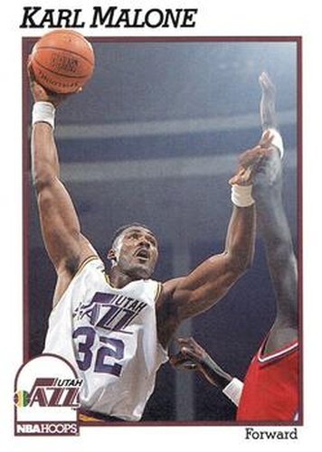 #211 Karl Malone - Utah Jazz - 1991-92 Hoops Basketball