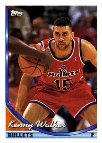 #211 Kenny Walker - Washington Bullets - 1993-94 Topps Basketball