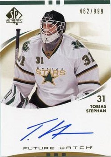 #211 Tobias Stephan - Dallas Stars - 2007-08 SP Authentic Hockey