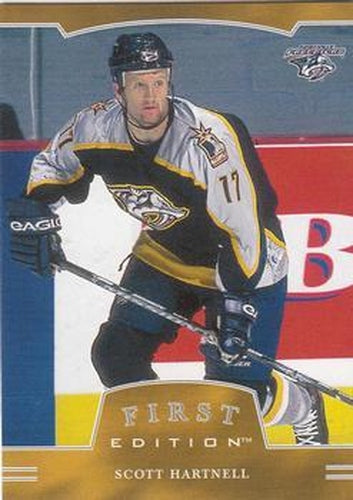 #211 Scott Hartnell - Nashville Predators - 2002-03 Be a Player First Edition Hockey