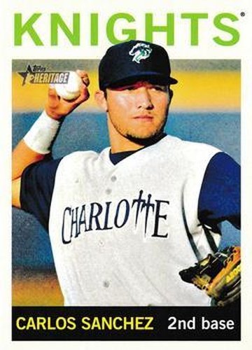#211a Carlos Sanchez - Charlotte Knights - 2013 Topps Heritage Minor League Baseball