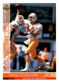 #212 Vinny Testaverde - Cleveland Browns - 1993 Upper Deck Football