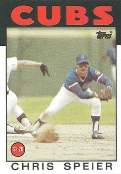 #212 Chris Speier - Chicago Cubs - 1986 Topps Baseball