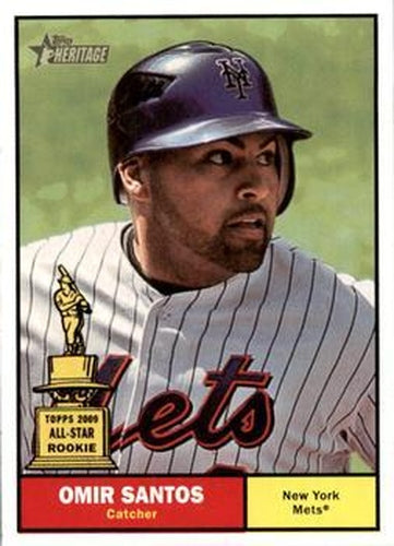 #212 Omir Santos - New York Mets - 2010 Topps Heritage Baseball
