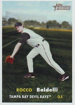 #212a Rocco Baldelli - Tampa Bay Devil Rays - 2006 Topps Heritage Baseball