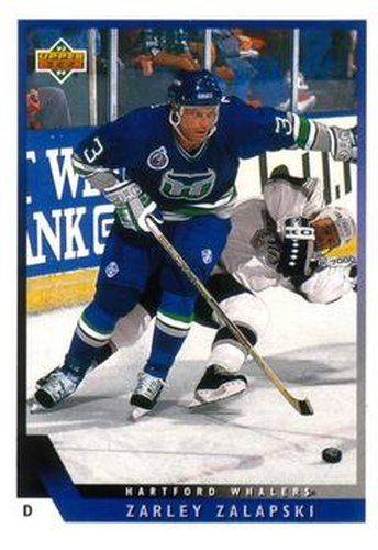 #213 Zarley Zalapski - Hartford Whalers - 1993-94 Upper Deck Hockey