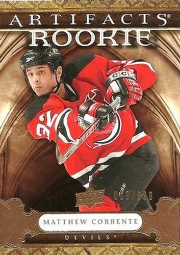 #213 Matthew Corrente - New Jersey Devils - 2009-10 Upper Deck Artifacts Hockey