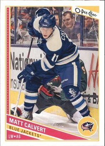 #213 Matt Calvert - Columbus Blue Jackets - 2013-14 O-Pee-Chee Hockey