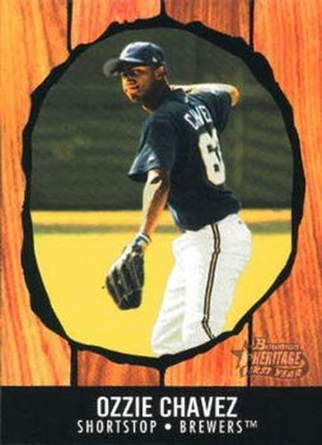 #213 Ozzie Chavez - Milwaukee Brewers - 2003 Bowman Heritage Baseball