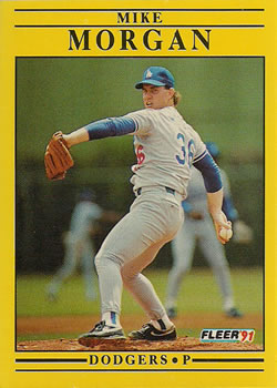 #213 Mike Morgan - Los Angeles Dodgers - 1991 Fleer Baseball