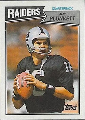 #214 Jim Plunkett - Los Angeles Raiders - 1987 Topps Football