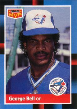#214 George Bell - Toronto Blue Jays - 1988 Leaf Baseball