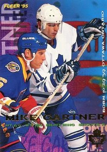 #214 Mike Gartner - Toronto Maple Leafs - 1994-95 Fleer Hockey