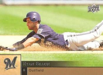 #214 Ryan Braun - Milwaukee Brewers - 2009 Upper Deck Baseball