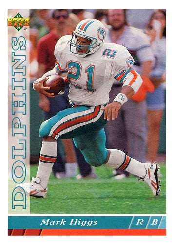 #215 Mark Higgs - Miami Dolphins - 1993 Upper Deck Football
