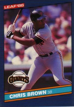 #215 Chris Brown - San Francisco Giants - 1986 Leaf Baseball