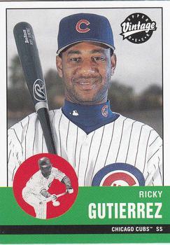 #215 Ricky Gutierrez - Chicago Cubs - 2001 Upper Deck Vintage Baseball