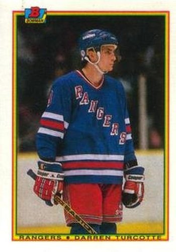 #216 Darren Turcotte - New York Rangers - 1990-91 Bowman Hockey