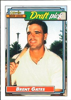 #216 Brent Gates - Oakland Athletics - 1992 O-Pee-Chee Baseball