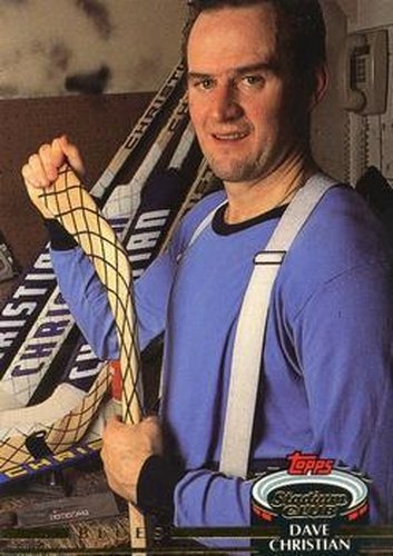 #216 Dave Christian - St. Louis Blues - 1992-93 Stadium Club Hockey