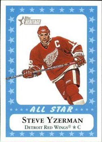 #216 Steve Yzerman - Detroit Red Wings - 2000-01 Topps Heritage Hockey
