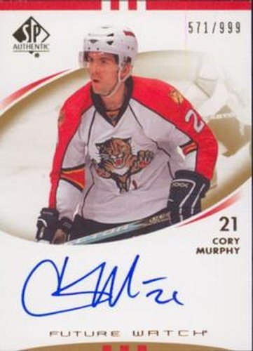 #216 Cory Murphy - Florida Panthers - 2007-08 SP Authentic Hockey