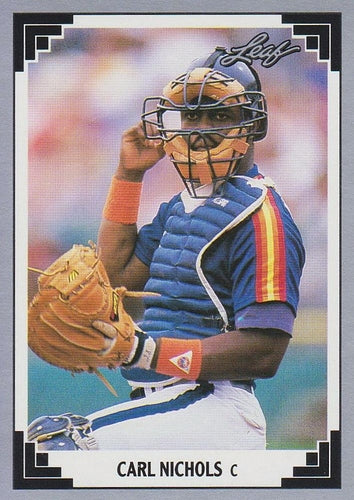 #217 Carl Nichols - Houston Astros - 1991 Leaf Baseball