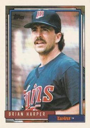 #217 Brian Harper - Minnesota Twins - 1992 Topps Baseball