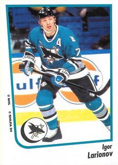 #217 Igor Larionov - San Jose Sharks - 1994-95 Panini Hockey Stickers