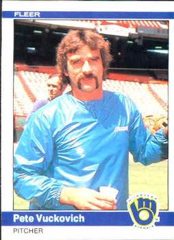 #217 Pete Vuckovich - Milwaukee Brewers - 1984 Fleer Baseball