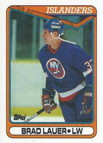 #217 Brad Lauer - New York Islanders - 1990-91 Topps Hockey