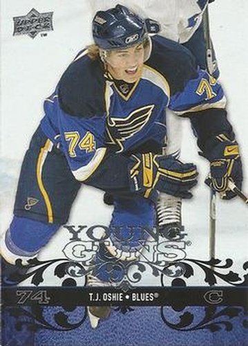 #218 T.J. Oshie - St. Louis Blues - 2008-09 Upper Deck Hockey