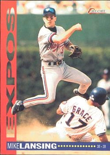 #218 Mike Lansing - Montreal Expos - 1994 O-Pee-Chee Baseball