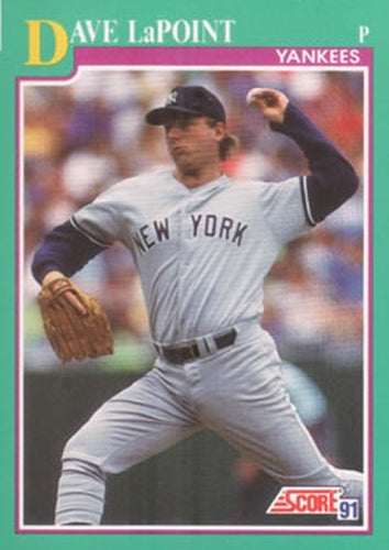 #218 Dave LaPoint - New York Yankees - 1991 Score Baseball