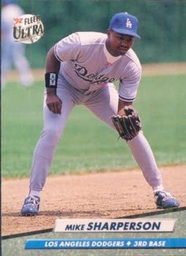 #218 Mike Sharperson - Los Angeles Dodgers - 1992 Ultra Baseball