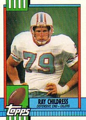 #218 Ray Childress - Houston Oilers - 1990 Topps Football