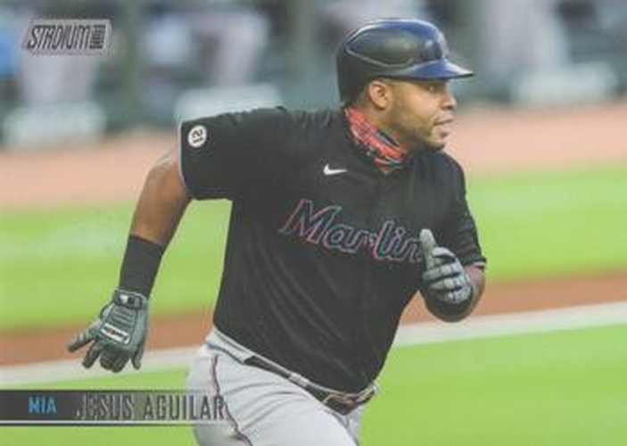 #218 Jesus Aguilar - Miami Marlins - 2021 Stadium Club Baseball