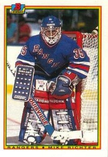 #218 Mike Richter - New York Rangers - 1990-91 Bowman Hockey