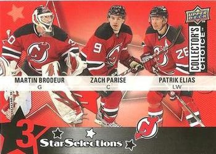 #218 Martin Brodeur / Zach Parise / Patrik Elias - New Jersey Devils - 2009-10 Collector's Choice Hockey