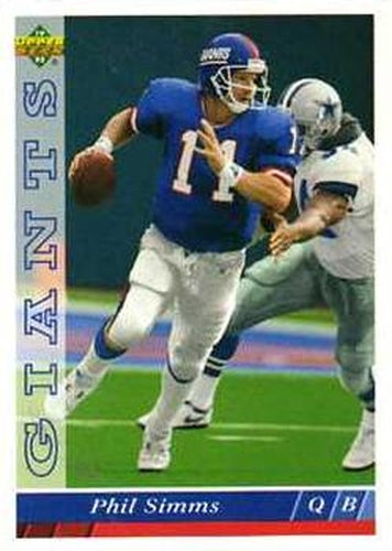 #219 Phil Simms - New York Giants - 1993 Upper Deck Football