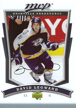 #219 David Legwand - Nashville Predators - 2007-08 Upper Deck MVP Hockey