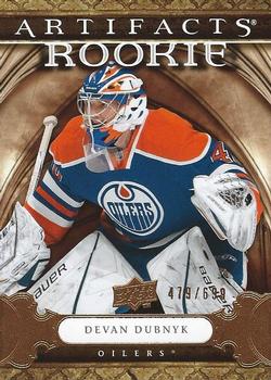 #219 Devan Dubnyk - Edmonton Oilers - 2009-10 Upper Deck Artifacts Hockey