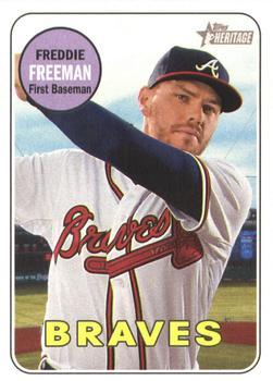 #219 Freddie Freeman - Atlanta Braves - 2018 Topps Heritage Baseball
