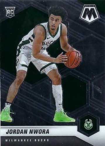 #219 Jordan Nwora - Milwaukee Bucks - 2020-21 Panini Mosaic Basketball