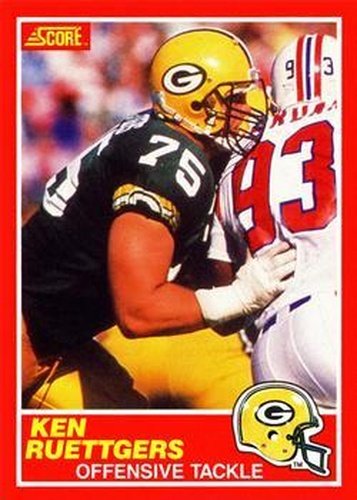 #219 Ken Ruettgers - Green Bay Packers - 1989 Score Football