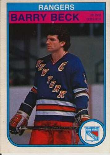 #219 Barry Beck - New York Rangers - 1982-83 O-Pee-Chee Hockey