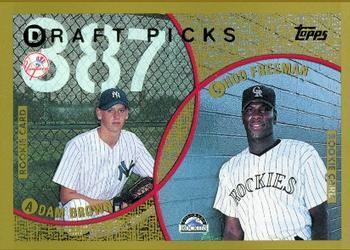 #219 Andy Brown / Choo Freeman - New York Yankees / Colorado Rockies - 1999 Topps Baseball