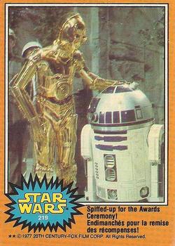 #219 Spiffed-up for the Awards Ceremony! - 1977 O-Pee-Chee Star Wars