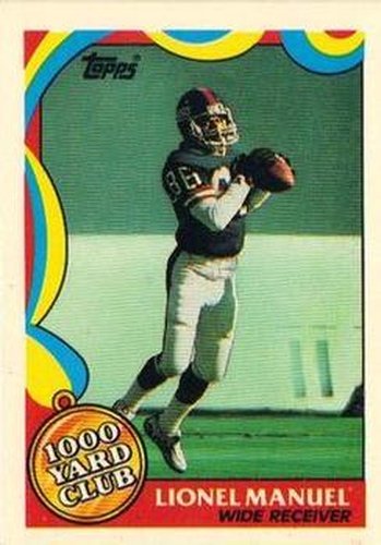 #21 Lionel Manuel - New York Giants - 1989 Topps Football - 1000 Yard Club